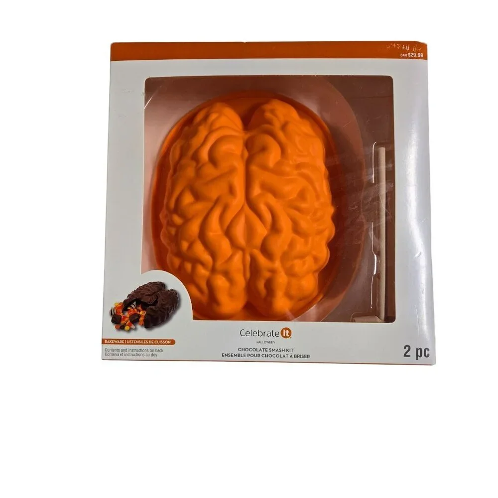 Celebrate It Brain Silicone Mold‎ Chocolate Smash Kit with Mallet